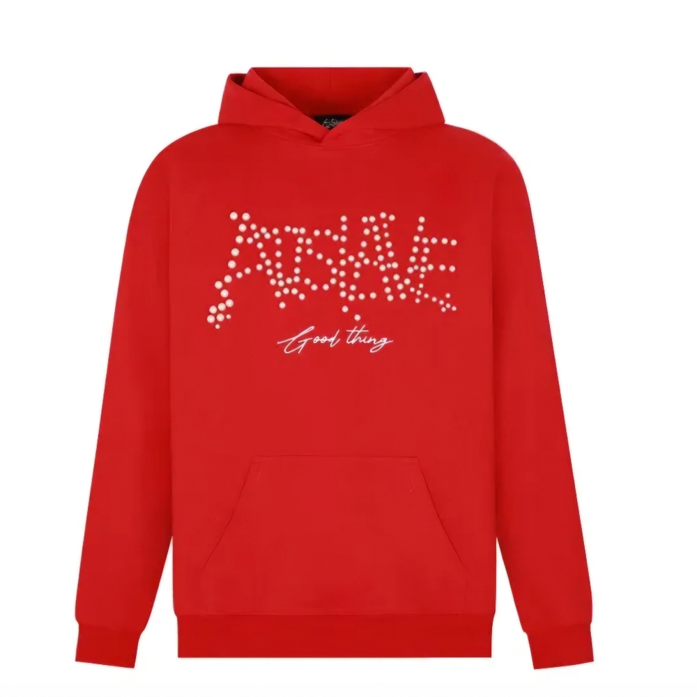 UNISEX A11 Slave Good Thing Red Hoodie With Pearls, New With Tags